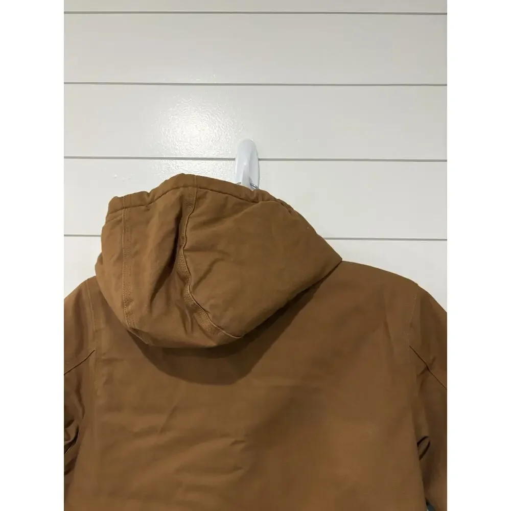 Carhartt | Boy's Coat Jacket Canvas Insulated Lined Brown- Size Medium 10 12